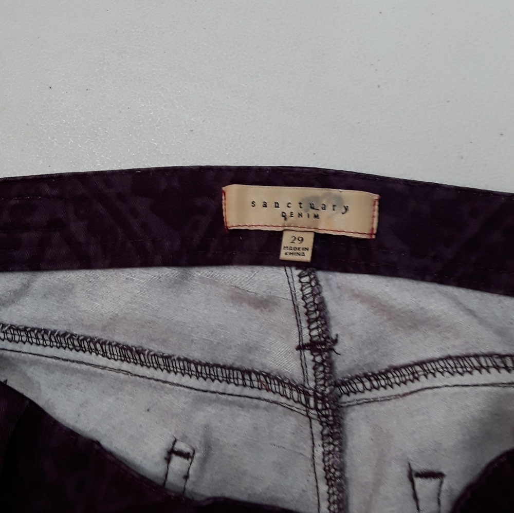 Sanctuary purple denim Aztec design size 29 - Picture 3 of 6